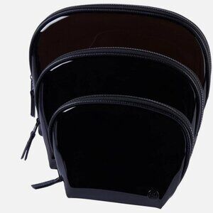 Samantha Brown To-Go 3-pack Clear Cosmetic Organizer Set, Black NWT